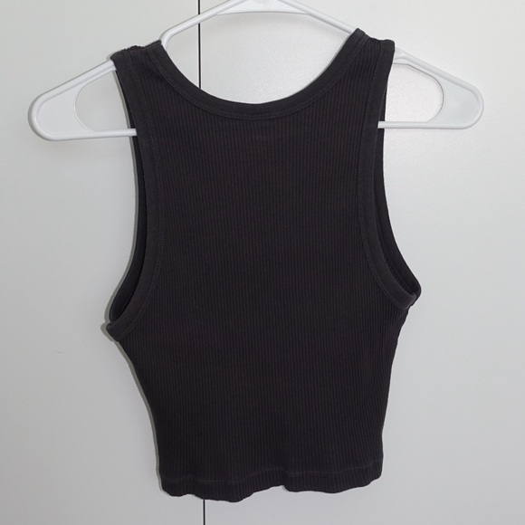 UNIQLO - Ribbed Racer Back Cropped Tank Top - Picture 3 of 6